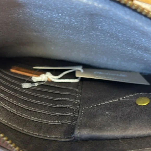 NWT Madewell leather large wallet clutch animal print - Picture 9 of 12